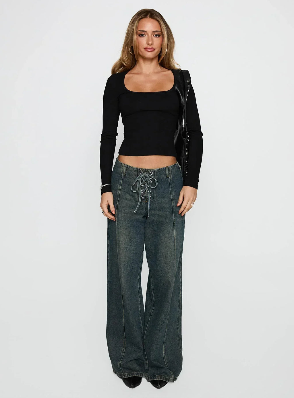 Baseline Rib Long Sleeve Top Black