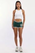Green Shorts Contrast Binding