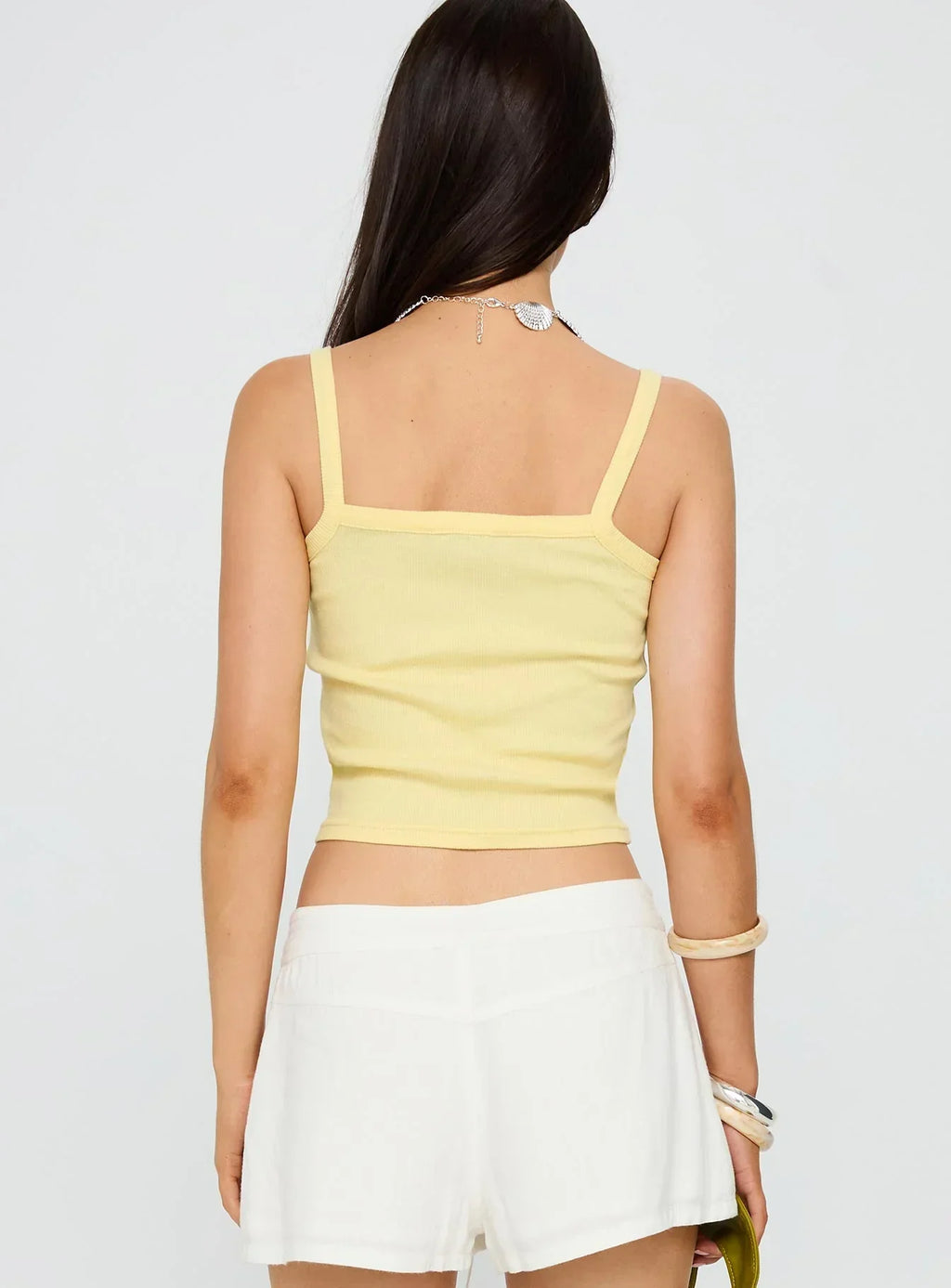Seashore Shells Graphic Tank Yellow