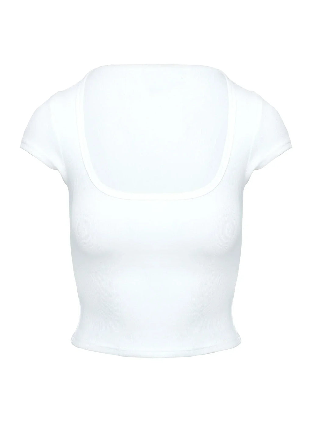 Baseline Square Neck Rib Top White