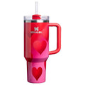 Stanley Valentine's Day 40 oz Stainless Steel H2.0 Flowstate Quencher Tumbler Rouge Heart Gradient
