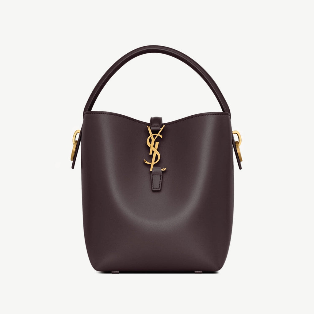 Saint Laurent Women's LE 37 Logo Hook Buckle mini Small Glossy Solid Color Bucket Bag Suede Leather Handbags Casual Bags 7490362R20W9207 #81334