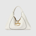 Gucci Softbit Women's Solid Color Horsebit Buckle Leather Tote Shoulder Bag Bags #76195