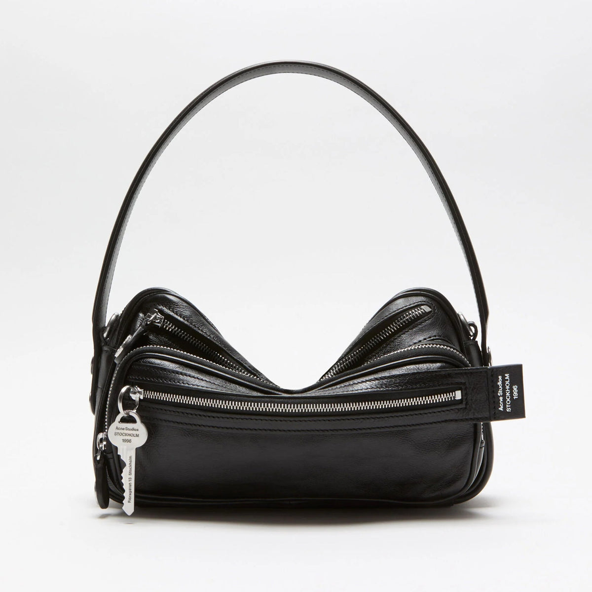 Acne Studios Women's Camero Party Shoulder Bag Logo Charm Small Cowhide Vintage Camera Bag Handbag Bags C10240-900 #81321