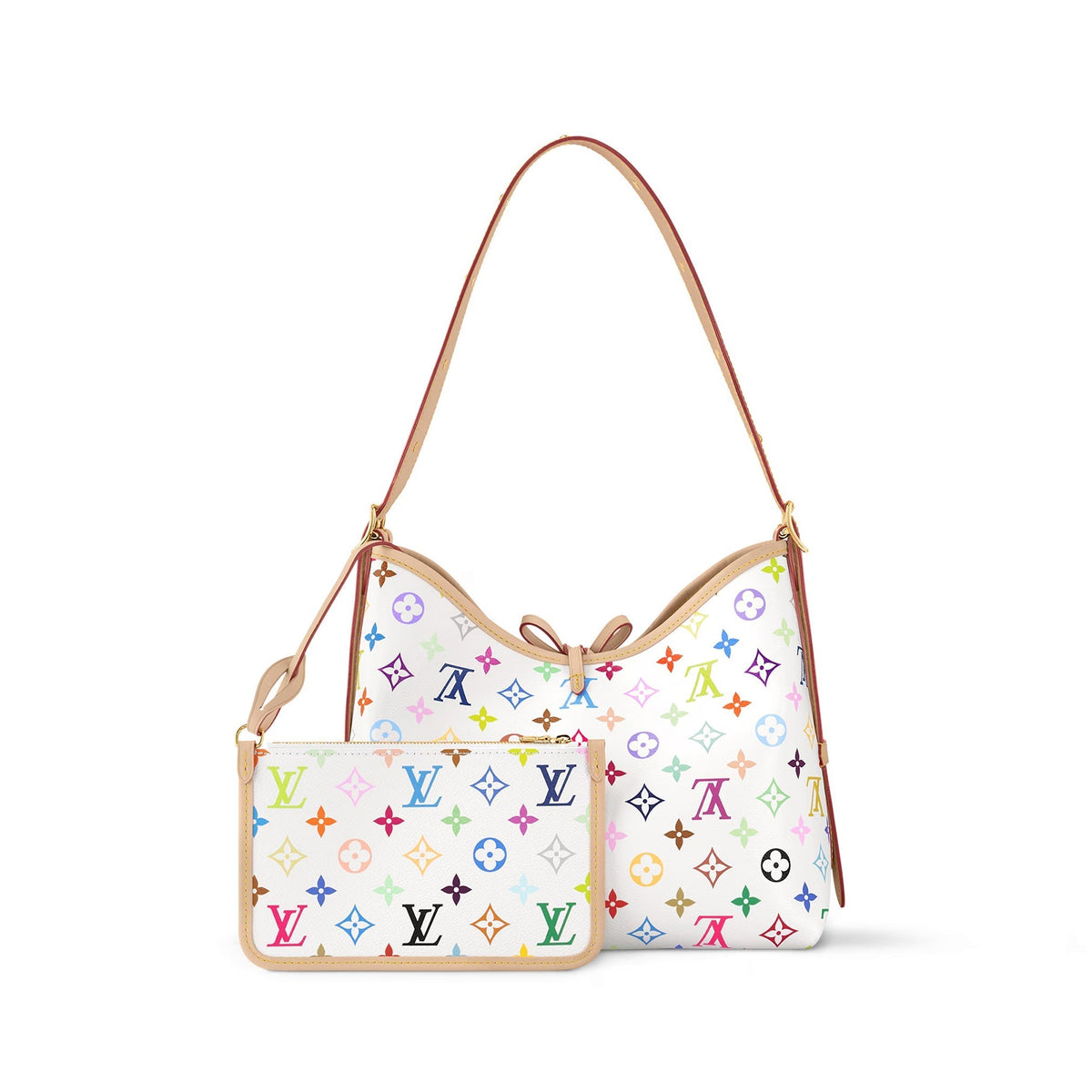 Louis Vuitton LV x TM CARRYALL Women's Detachable Adjustable Shoulder Strap Colorful Logo Printed Coated Canvas Tote Shoulder Bag Bags #75793