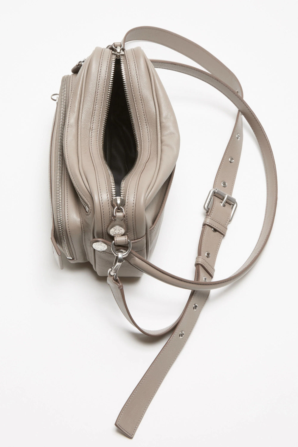Acne Studios Women's Camero Party Shoulder Bag Logo Charm Small Cowhide Vintage Camera Bag Handbag Bags C10240-900 #81321